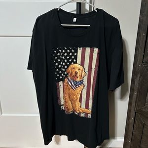 Golden Retriever American Flag Tee - NWOT